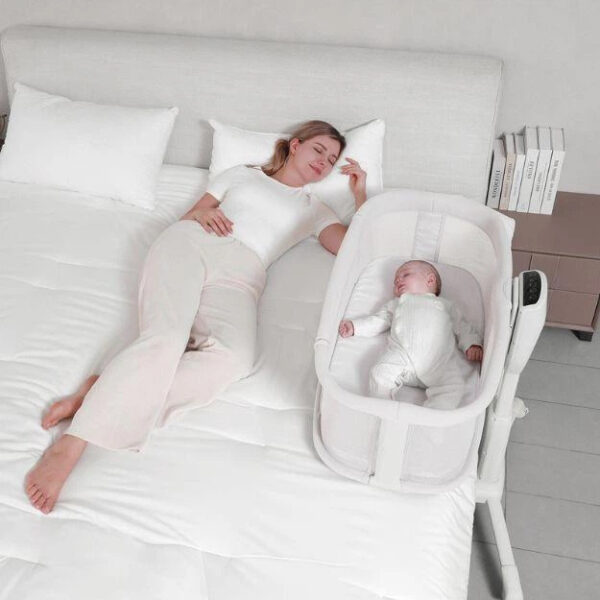 Patuc Co-Sleeper 2in1 electronic Kidilo LOTUS White - imagine 2