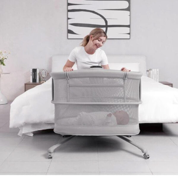 Patuc Co-Sleeper 2in1 electronic Kidilo LOTUS Grey - imagine 2