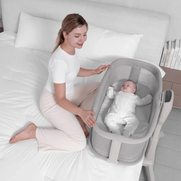 Patuc Co-Sleeper 2in1 electronic Kidilo LOTUS Grey - imagine 4