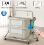 Patut Co-Sleeper electronic Kidilo MODERN Light Khaki - imagine 2