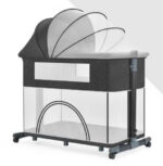 Patut Co-Sleeper 2in1 Kidilo CELIA Dark Grey - imagine 2