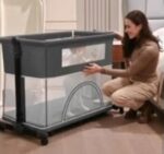 Patut Co-Sleeper 2in1 Kidilo CELIA Dark Grey - imagine 7