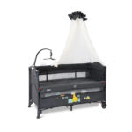 Кровать-манеж 2 уровня Kidilo JUNIOR Dark Grey