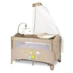 Кровать-манеж 2 уровня Kidilo JUNIOR Khaki — изображение 2