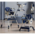 Scaun de masa 2in1 Kidilo INDI Dark Blue - imagine 2