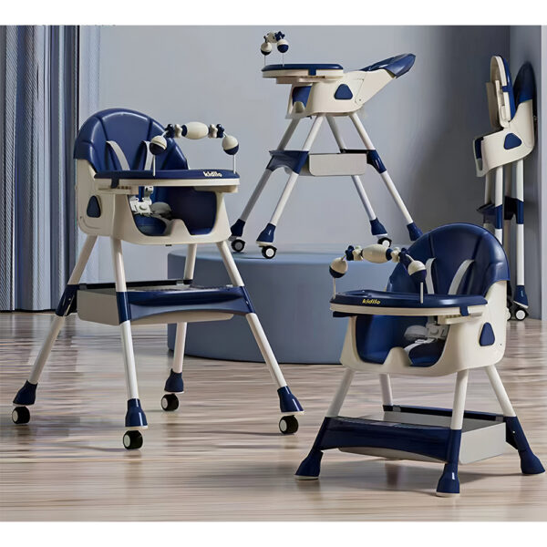 Scaun de masa 2in1 Kidilo INDI Dark Blue - imagine 2