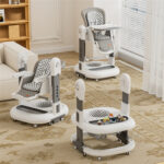 Scaun de masa 3in1 Kidilo UNIVERSAL Grey - imagine 2