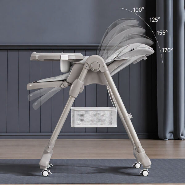 Стульчик-качели 2в1 Kidilo GINO Light Grey — изображение 3