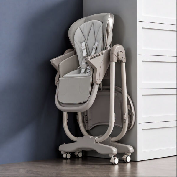 Стульчик-качели 2в1 Kidilo GINO Light Grey — изображение 4