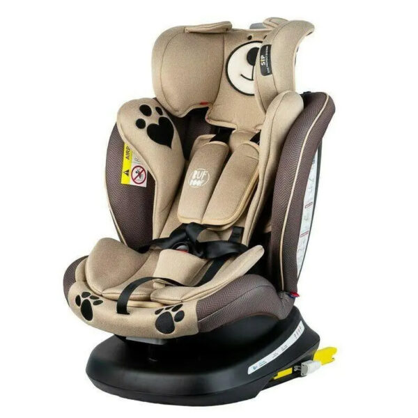 Scaun auto 0-36 kg Kidilo TEDDY Isofix Brown - imagine 2