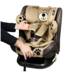 Scaun auto 0-36 kg Kidilo TEDDY Isofix Brown - imagine 4