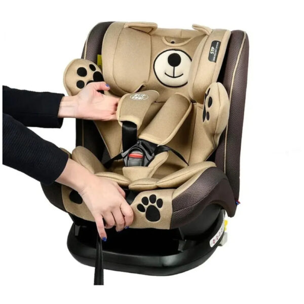 Scaun auto 0-36 kg Kidilo TEDDY Isofix Brown - imagine 4