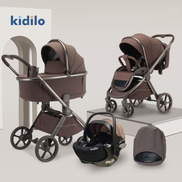 Carucior 3-in-1 Kidilo ISABELLA LUX Brown - imagine 4