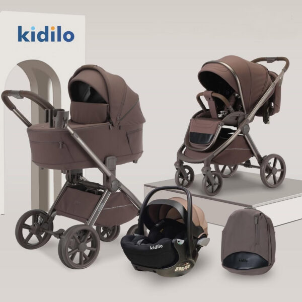 Коляска 3-в-1 Kidilo ISABELLA Dark Brown — изображение 2