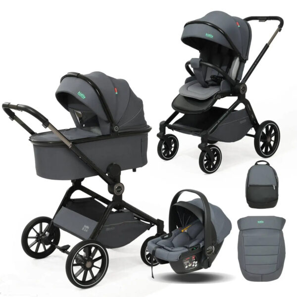 Carucior 3in1 Glamvers VICTORIA Dark Grey - imagine 2