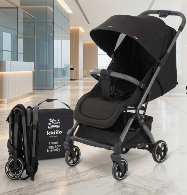 Коляска прогулочная Kidilo Premium Travel Black — изображение 4