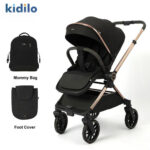 Cărucior cu mâner revirsibil Kidilo DINA Black - imagine 2
