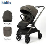 Cărucior cu mâner revirsibil Kidilo DINA Green - imagine 2