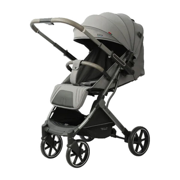 Cărucior cu mâner revirsibil Kidilo LARGO Grey - imagine 2