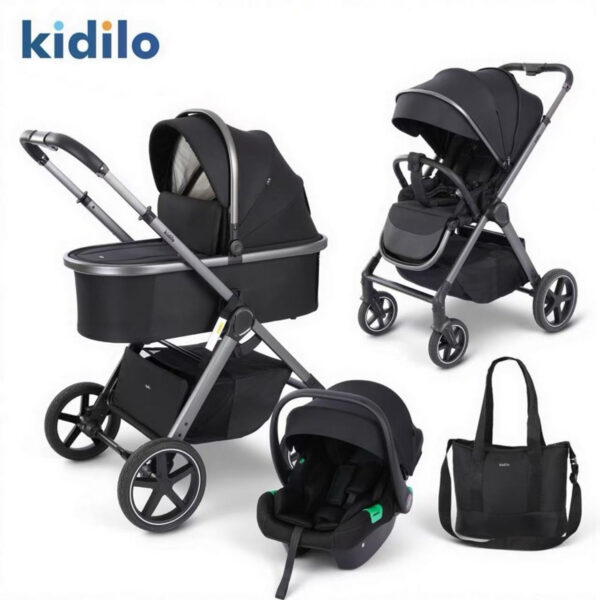 Коляска 3в1 Kidilo LUISA Black — изображение 2