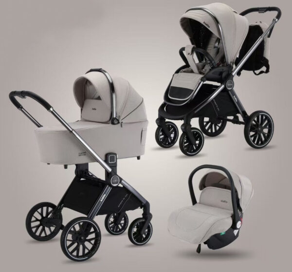 Carucior 3-in-1 Kidilo ARIANNA Beige - imagine 2