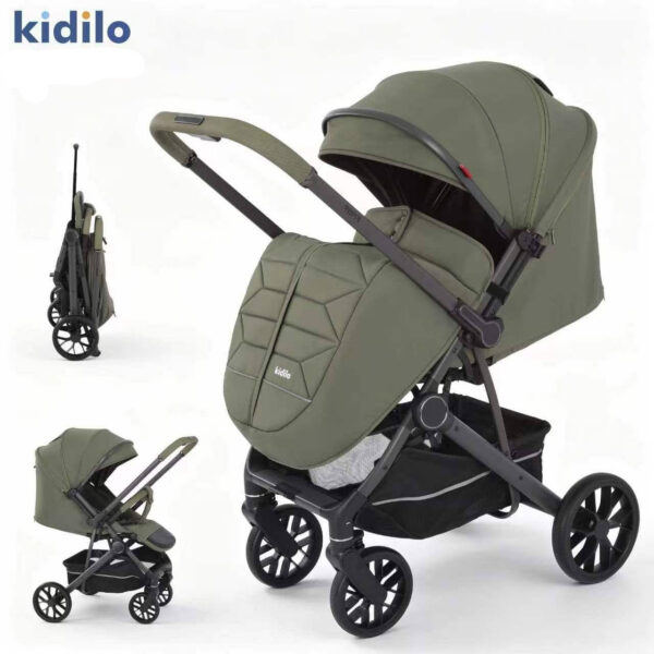 Прогулочная коляска с перекидной ручкой Kidilo BENITO Green — изображение 2