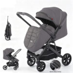 Cărucior cu mâner reversibil Kidilo BENITO Grey - imagine 2