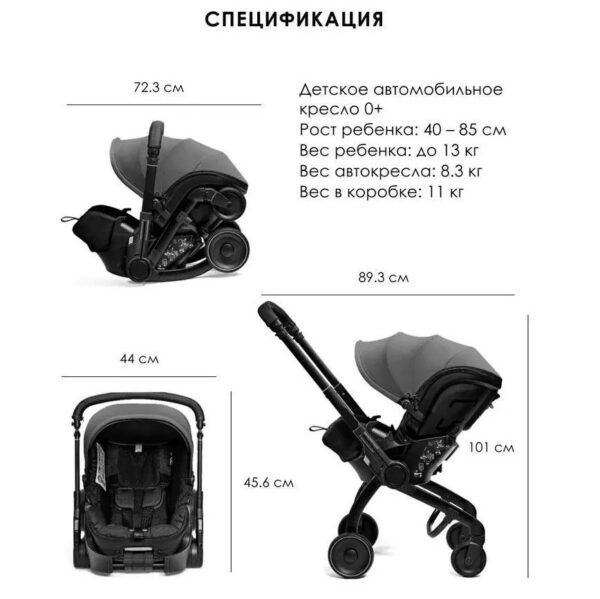 Carucior-scaun auto MAX Blue - imagine 3