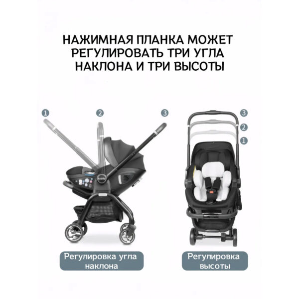 Прогулочная коляска-автолюлька Kidilo TOMMI Beige — изображение 7