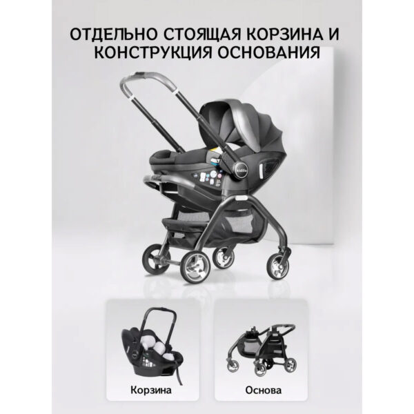 Прогулочная коляска-автолюлька Kidilo TOMMI Beige — изображение 4