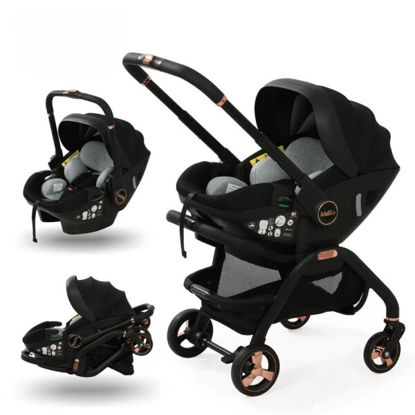 Прогулочная коляска-автолюлька Kidilo TOMMI Gold Black — изображение 2