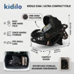 Прогулочная коляска-автолюлька Kidilo TOMMI Gold Black — изображение 3