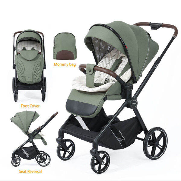 Реверсивная прогулочная коляска Kidilo ZELLA Forest Green — изображение 2
