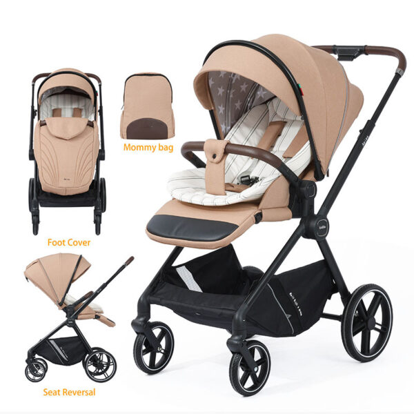 Реверсивная прогулочная коляска Kidilo ZELLA Khaki — изображение 2