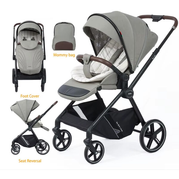 Реверсивная прогулочная коляска Kidilo ZELLA Military Green — изображение 2