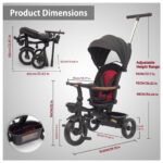 Tricikleta pliabila Kidilo ULTRA Black - imagine 5