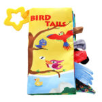 Текстильная книжка с прорезывателем для зубов Bird Tails