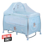 Кровать-манеж Kikkaboo DREAMY BEAR 2 Levels Mint/Blue