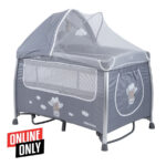 Кровать-манеж Kikkaboo DREAMY BEAR 2 Levels Grey