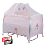 Кровать-манеж Kikkaboo DREAMY BEAR 2 Levels Pink