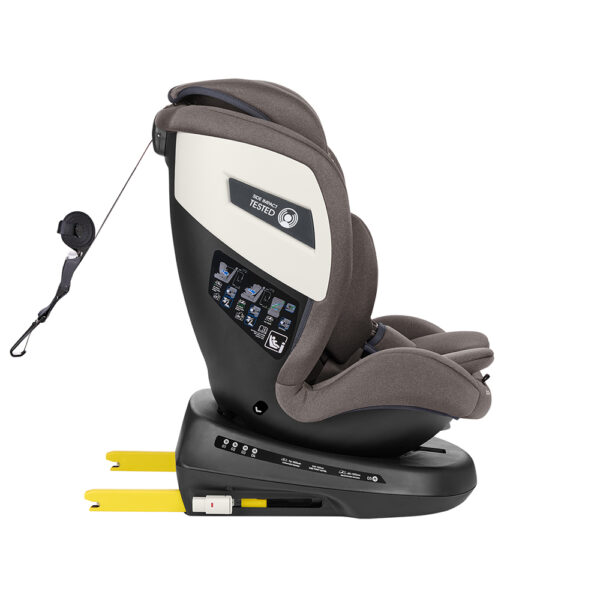 Scaun auto 40-150 cm  Kikkaboo i-CRUISE i-Size Isofix Brown - imagine 4