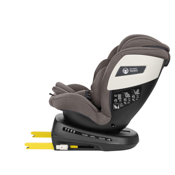 Scaun auto 40-150 cm  Kikkaboo i-CRUISE i-Size Isofix Brown - imagine 6