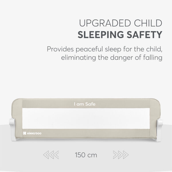 Защитный барьер для кровати Kikkaboo  I AM SAFE Beige 150cm — изображение 2