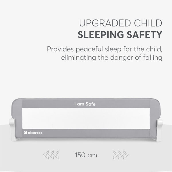 Защитный барьер для кровати Kikkaboo I AM SAFE Grey 150cm — изображение 2