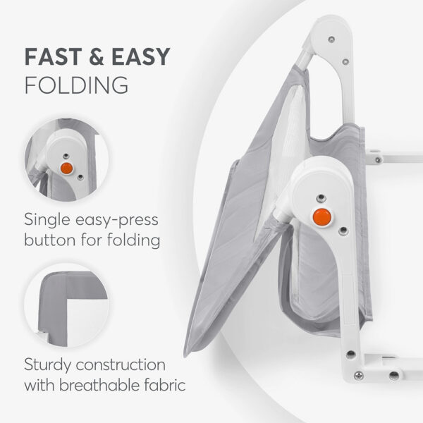 Защитный барьер для кровати Kikkaboo I AM SAFE Grey 150cm — изображение 3