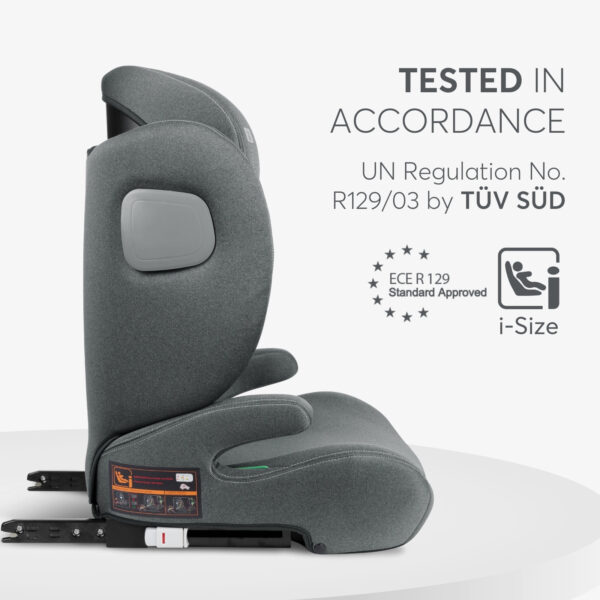 Автокресло 100-150 см Kikkaboo i-Track i-SIZE Dark Grey — изображение 3