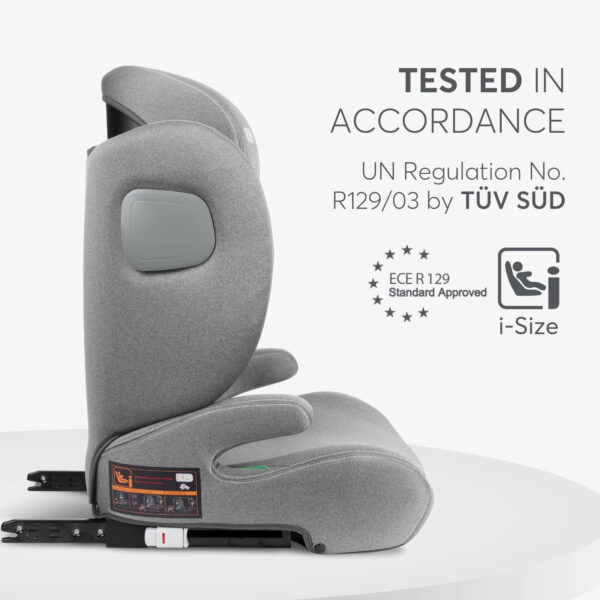 Автокресло 100-150 см Kikkaboo i-Track i-SIZE Light Grey — изображение 3