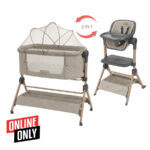 Кроватка и стульчик для кормления 2в1 Kikkaboo Sleat Me Beige