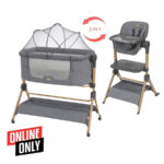Patut si scaun de masa 2in1 Kikkaboo Sleat Me Grey