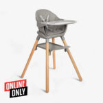 Стульчик для кормления 6-in-1 Kikkaboo WOODY Grey 2024